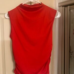 Elegant Red Sleeveless Top